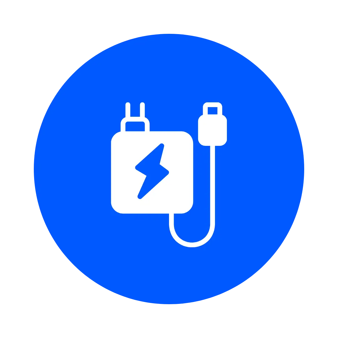 New Homepage Blue charging port icon